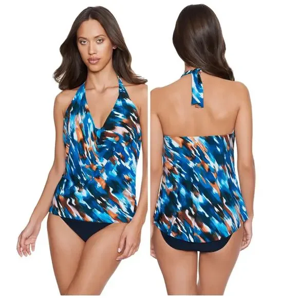 Magicsuit NWT Chic Mystique Sophie Tankini Size 8 Halter Neck Underwire Bra Top - Picture 1 of 12